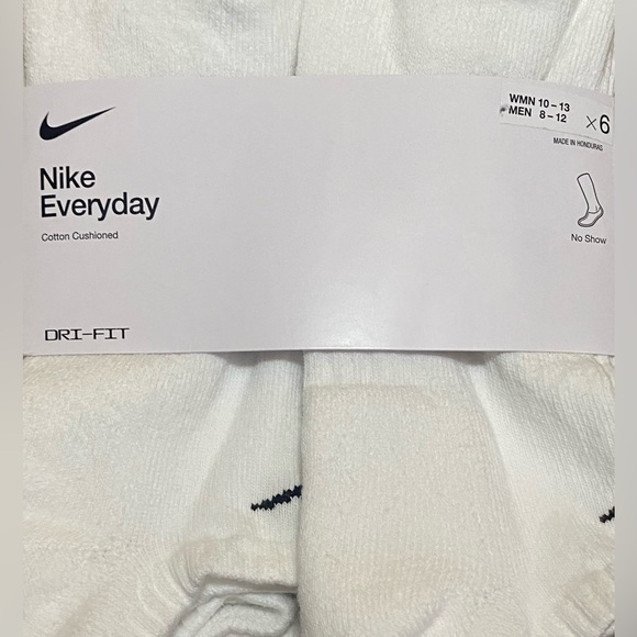 Nike dri-fit Everyday cotton cushioned No Show Ankle socks 6 pair pack - Picture 6 of 16